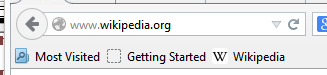 screenshot of firefox bookmarks toolbar